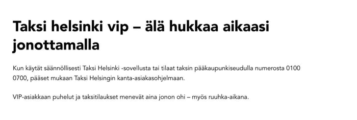 Taksi Helsinki VIP