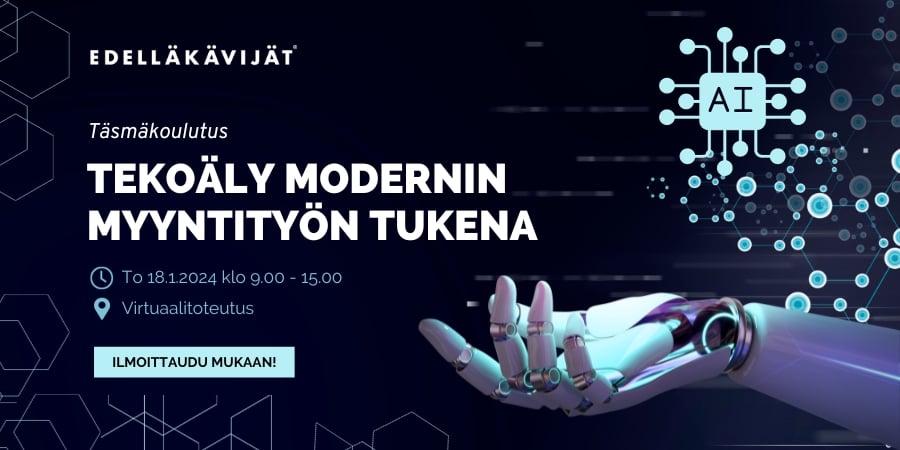 Tekoäly modernin myyntityön tukena 18.1.2024 ilmoittaudu mukaan